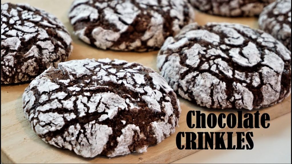 Ricetta biscotti crinkle al cioccolato fondente