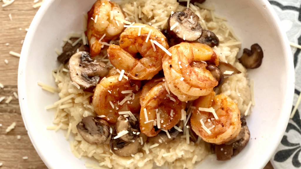 Shrimp &#038; Mushroom Risotto for Family Valentines Dinner