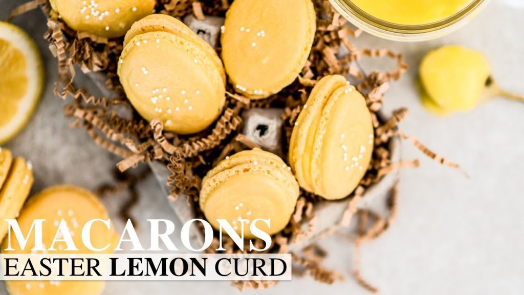 Cómo hacer macarrones de Pascua con cuajada de limón